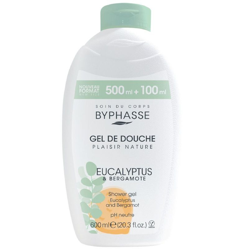 Изображение товара Гель для душа Byphasse Eucalyptus & Bergamot 600 мл - освежающий и увлажняющий уход
