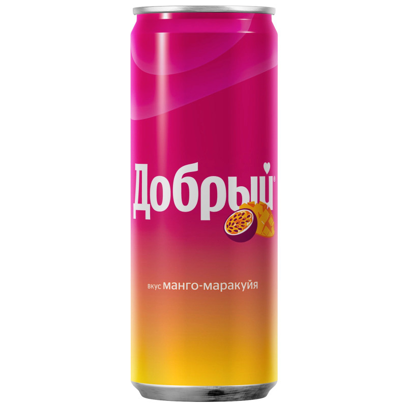 Изображение товара Напиток газированный Добрый Манго-Маракуйя ароматизированный сильногазированный, 250мл