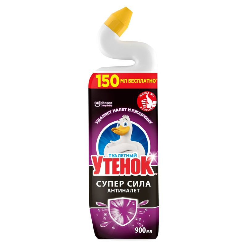 Изображение товара Средство чистящее Туалетный Утёнок антиналёт гель 900мл для унитазов