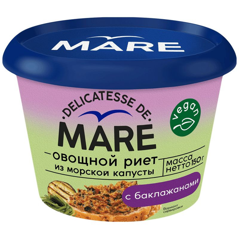 Изображение товара Риет овощной Delicatesse De Mare из морской капусты и баклажанов 150г
