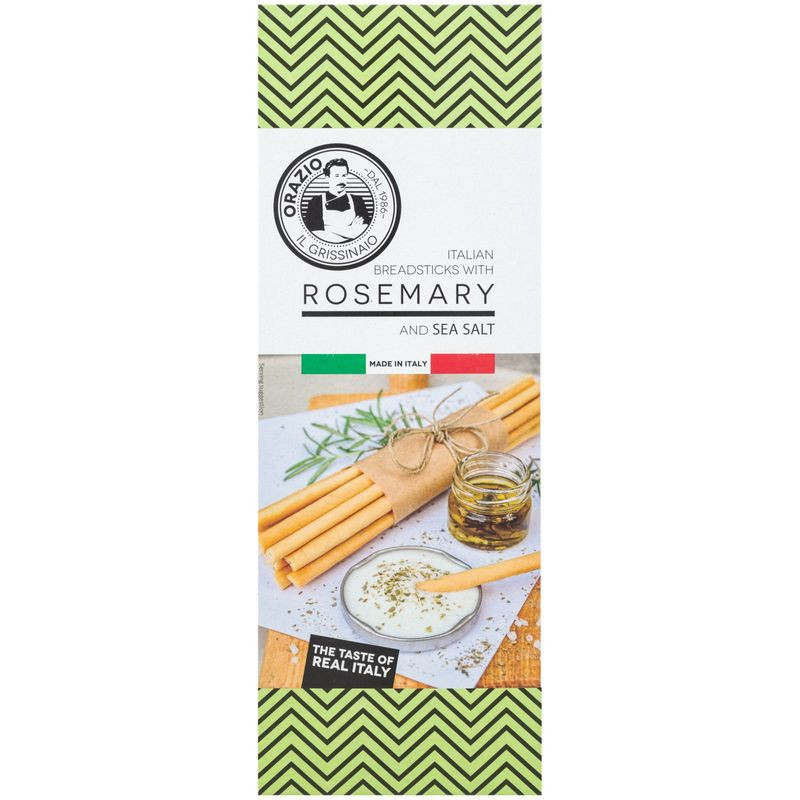 Изображение товара Палочки Orazio Il Grissinaio Гриссини с розмарином и морской солью, 120 г