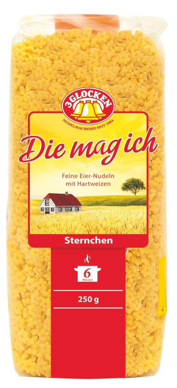 Изображение товара Макароны 3 Glocken Звёздочки 250 г из твердых сортов пшеницы