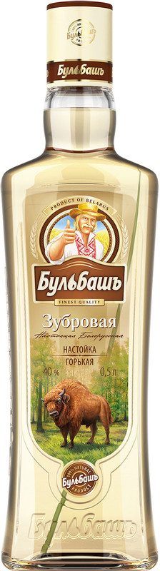 Изображение товара Настойка Бульбашъ Зубровая горькая 40%, 500мл