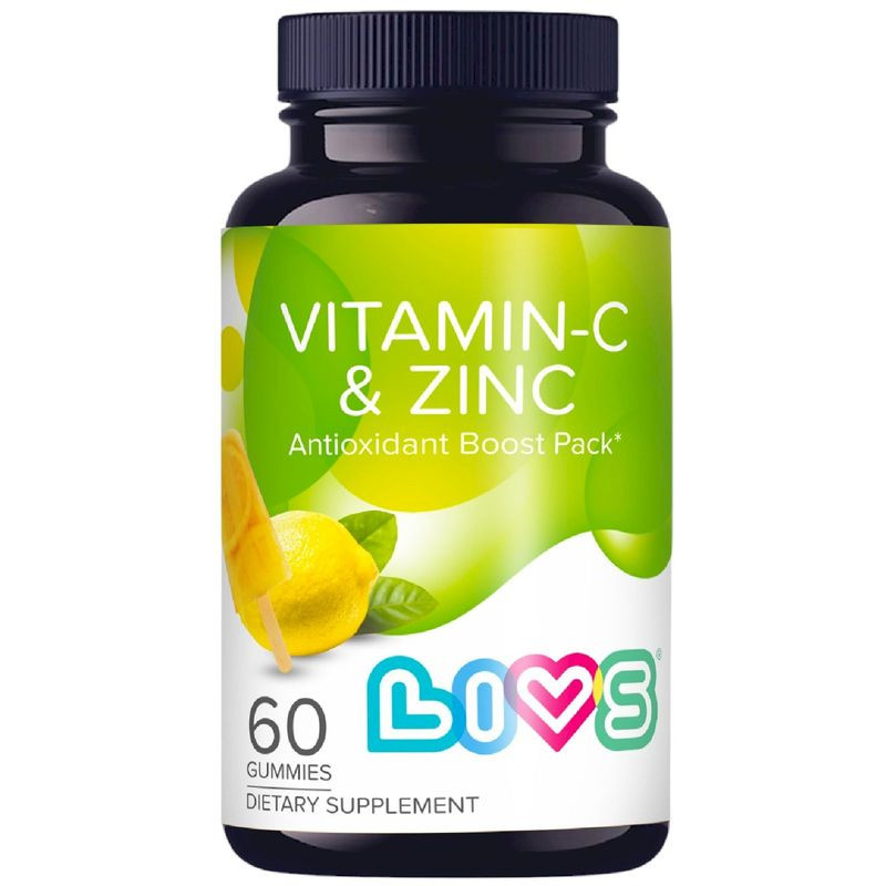 Изображение товара БАД Livs Витамин С плюс цинк со вкусом фруктов и ягод, 60 шт