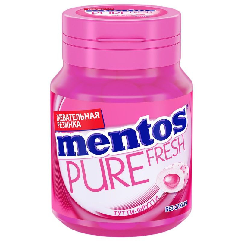 Изображение товара Mentos Pure Fresh Тутти Фрутти жевательная резинка фруктовая драже 54г