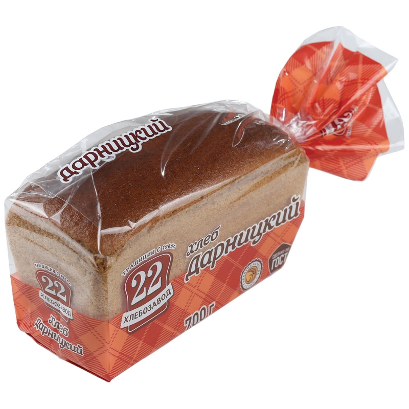 Изображение товара Хлеб Хлебозавод №22 Дарницкий формовой, 700г