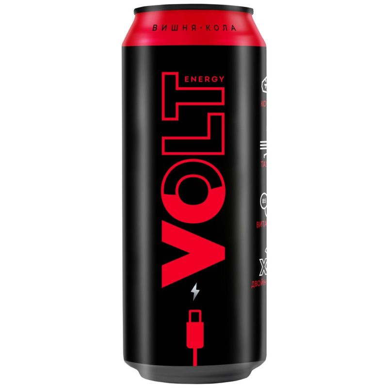Изображение товара Энергетический напиток Volt Energy Вишня и Кола 450мл газированный безалкогольный