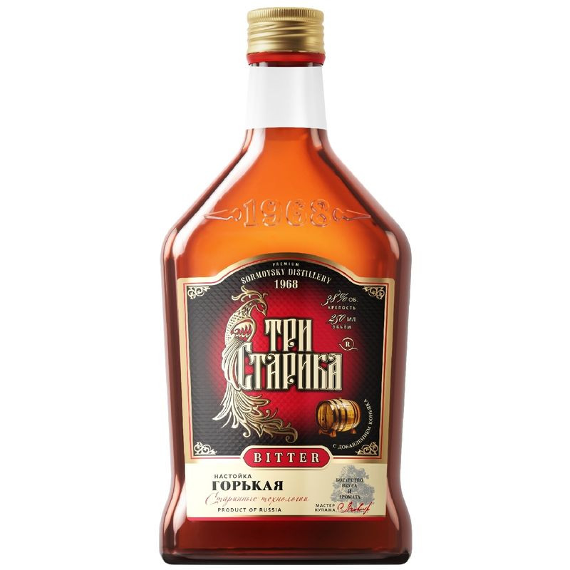 Изображение товара Настойка Три Старика горькая 38 , 250 мл крепкий алкогольный напиток