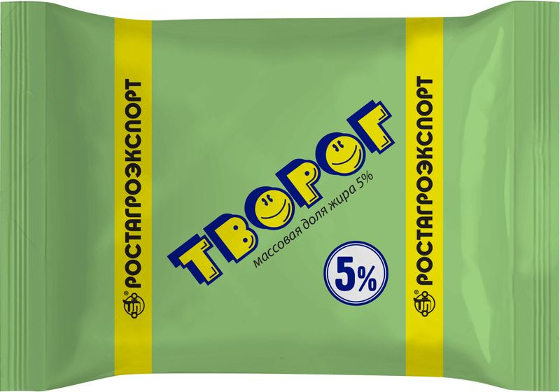 Изображение товара Творог Ростагроэкспорт 5% 180 г - полезный и вкусный продукт