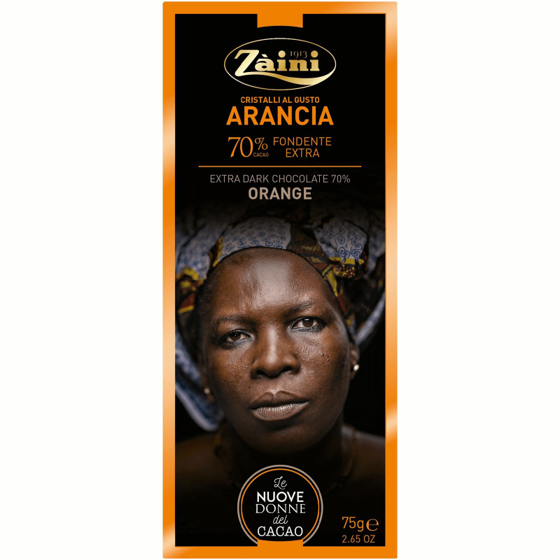 Изображение товара Шоколад Zaini горький с апельсином 70%, 75 г