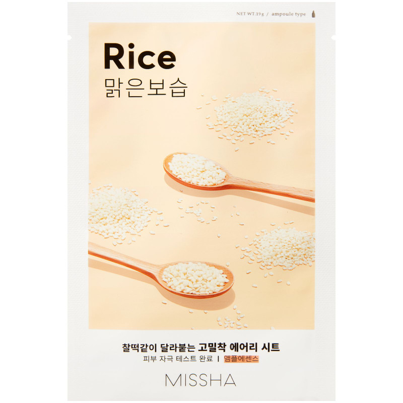 Изображение товара Маска Missha Airy Fit Rice освежающая с экстрактом риса для кожи для лица, 19г