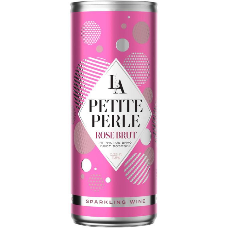 Изображение товара Вино La Petit Perle игристое розовое брют 11.5%, 250мл