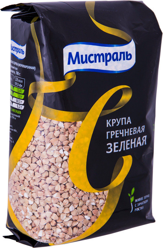 Изображение товара Гречка Мистраль зелёная, 450г