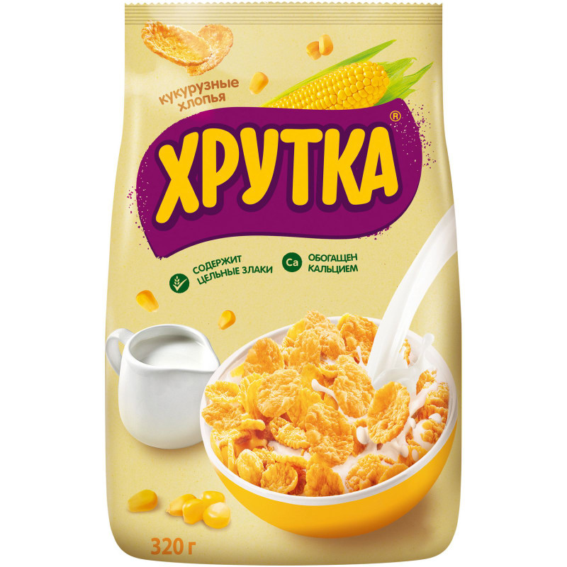 Изображение товара Хлопья кукурузные Хрутка хрустящие, 320г
