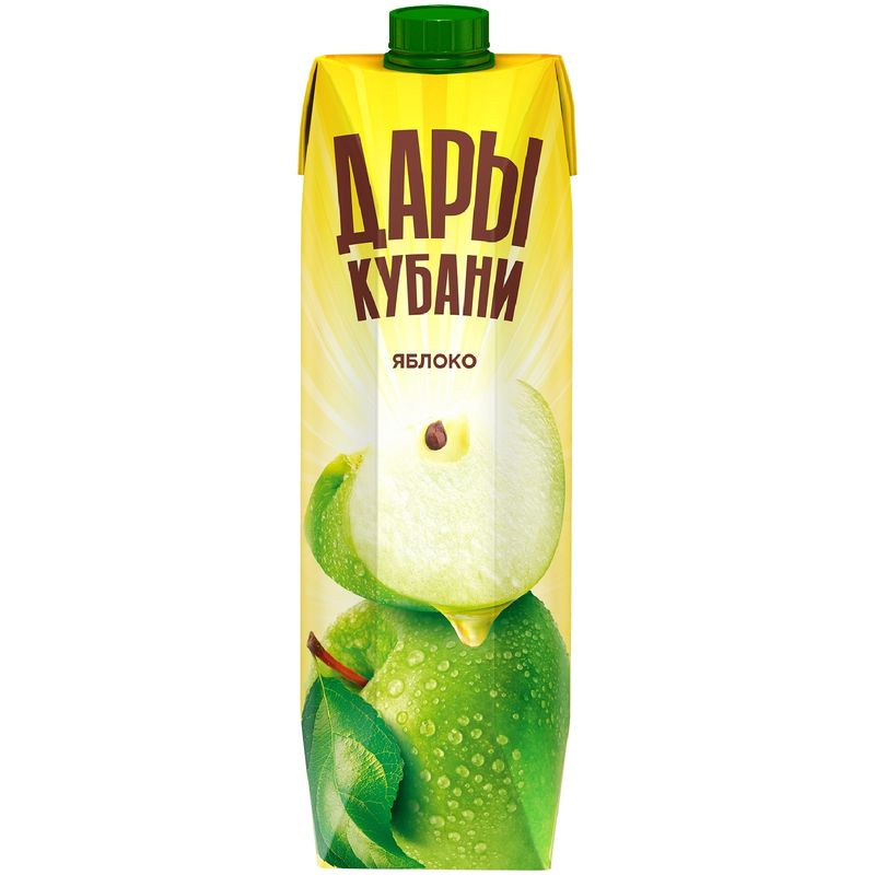 Изображение товара Нектар яблочный Дары Кубани 950 мл натуральный вкус и качество