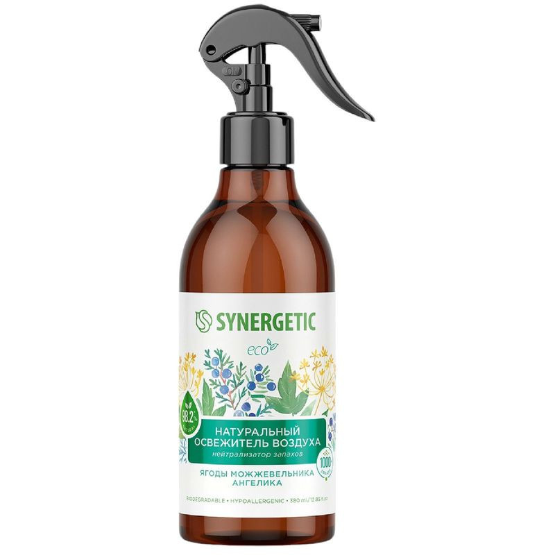 Изображение товара Освежитель воздуха Synergetic Ягоды можжевельника и ангелика 380 мл гипоаллергенный