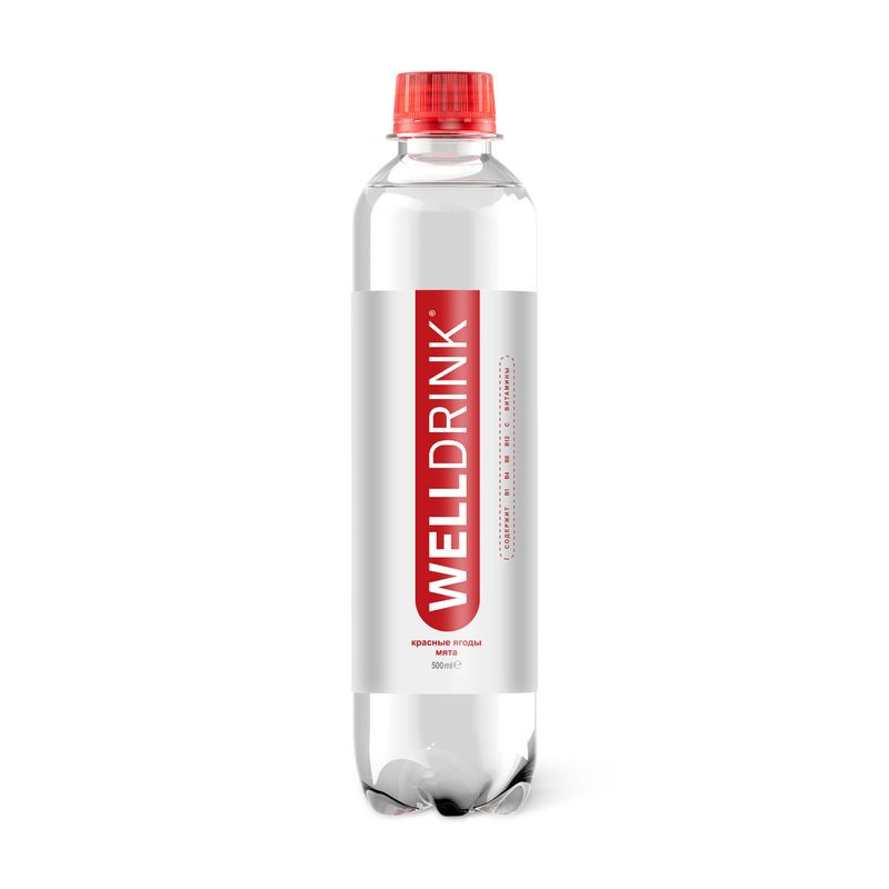 Изображение товара Безалкогольный напиток Welldrink с вкусом красные ягоды-мята 500 мл