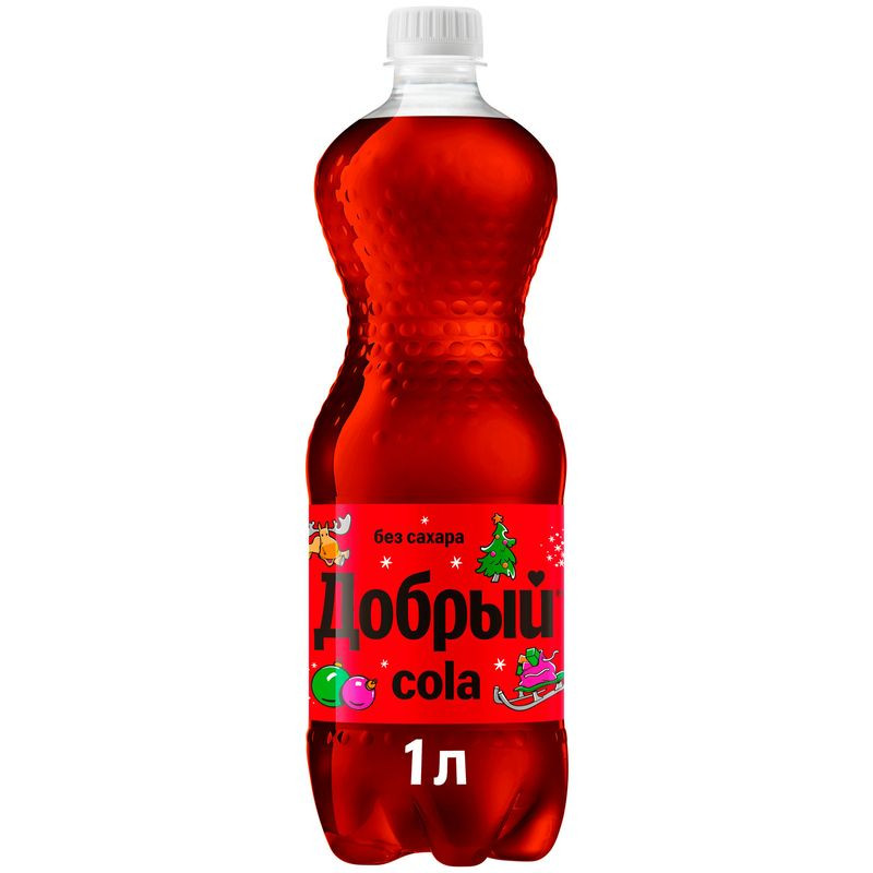 Изображение товара Безалкогольный сильногазированный напиток Добрый Кола без сахара 1 л