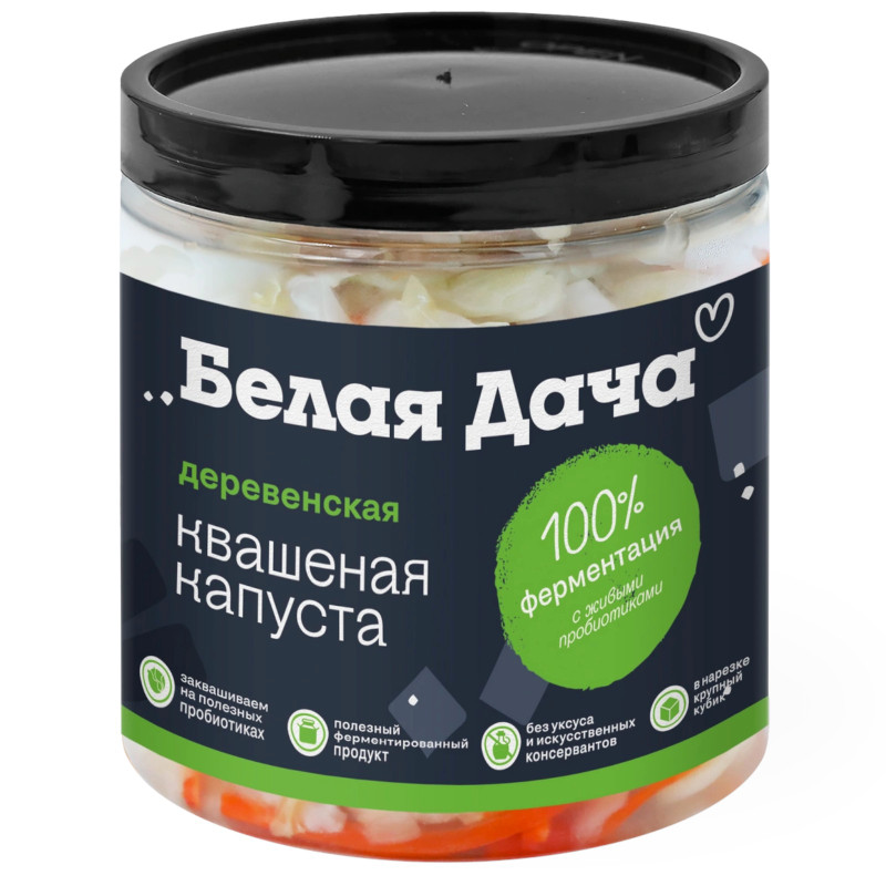 Изображение товара Капуста Белая Дача Деревенская квашеная, 450г