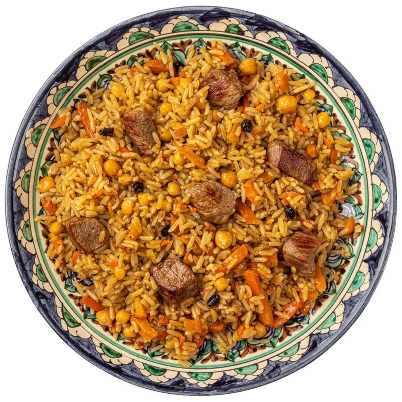 Изображение товара Плов с говядиной Перекрёсток Select, 250г - готовое блюдо