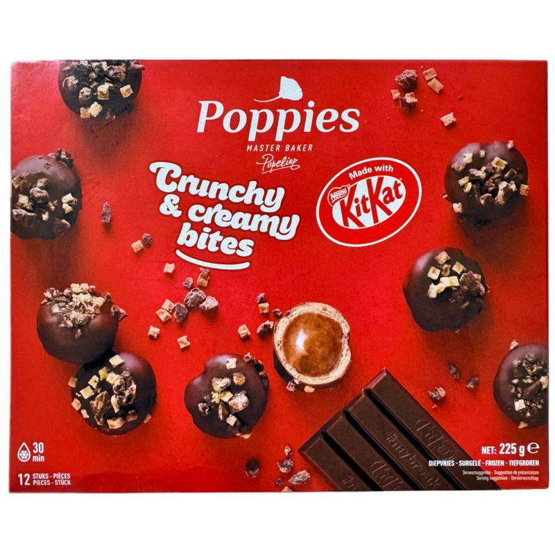 Изображение товара Замороженные эклеры Poppies KitKat с кремом и шоколадной глазурью 225г