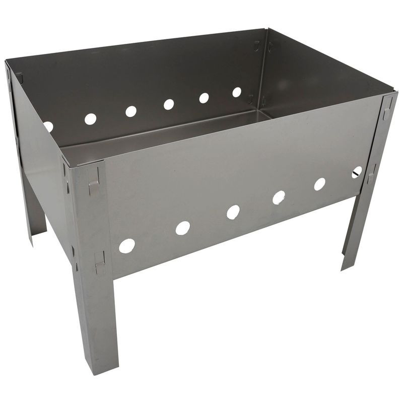 Изображение товара Мангал 35x24см сборный Пр!ст из стали для пикников и барбекю