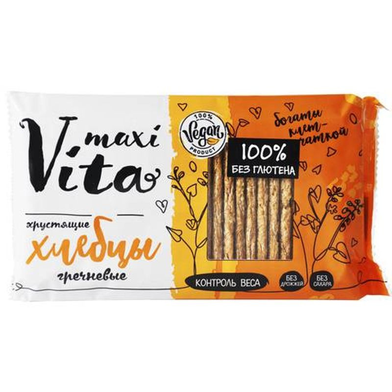 Изображение товара Гречневые хрустящие хлебцы Maxi Vita 150 г натуральный продукт для здорового питания