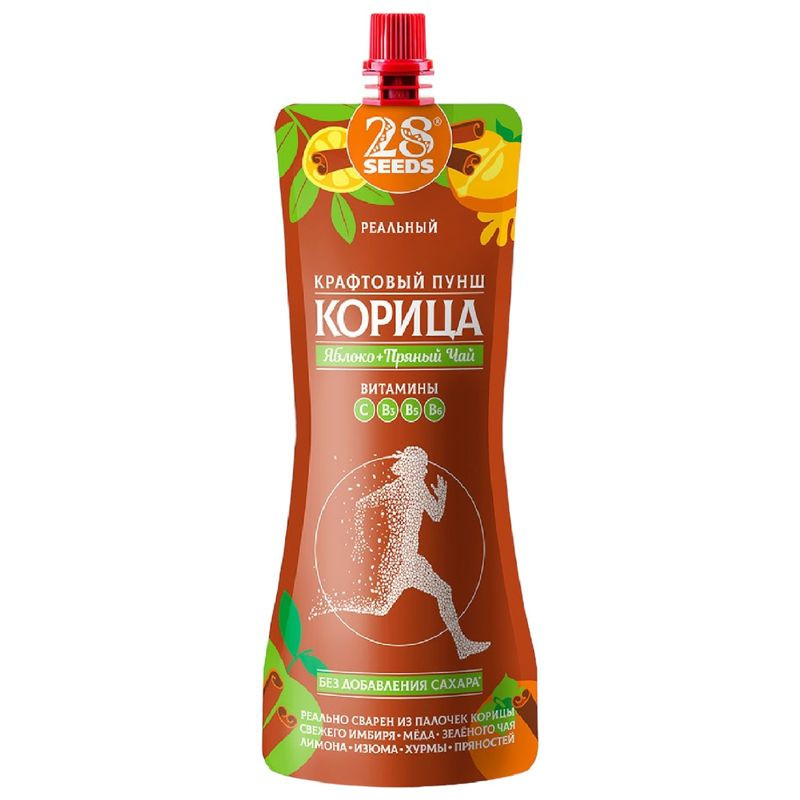 Изображение товара Крафтовый безалкогольный напиток 28Seeds корица и яблоко 250 мл