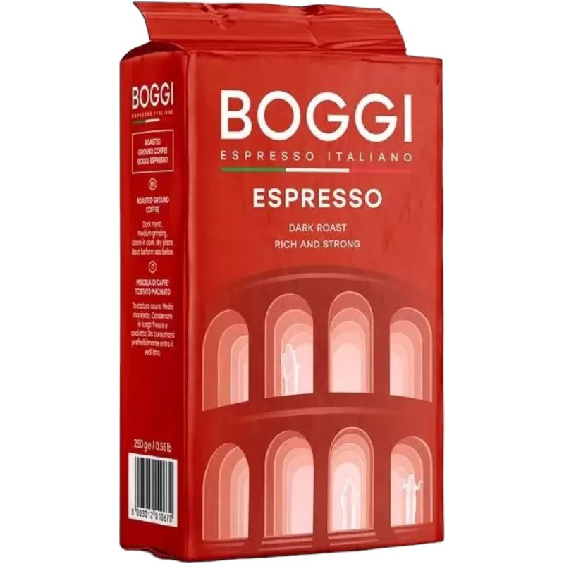 Изображение товара Кофе Boggi Эспрессо молотый тёмнообжаренный 250г Италия