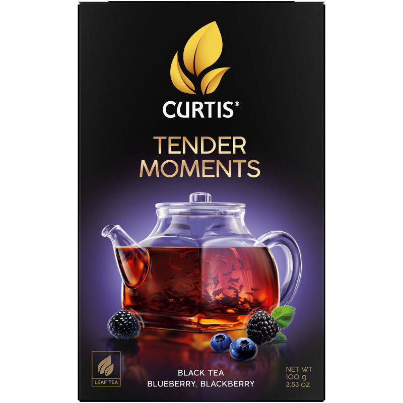 Изображение товара Чай Curtis Tender Moments чёрный листовой ароматизированный с добавками, 100г