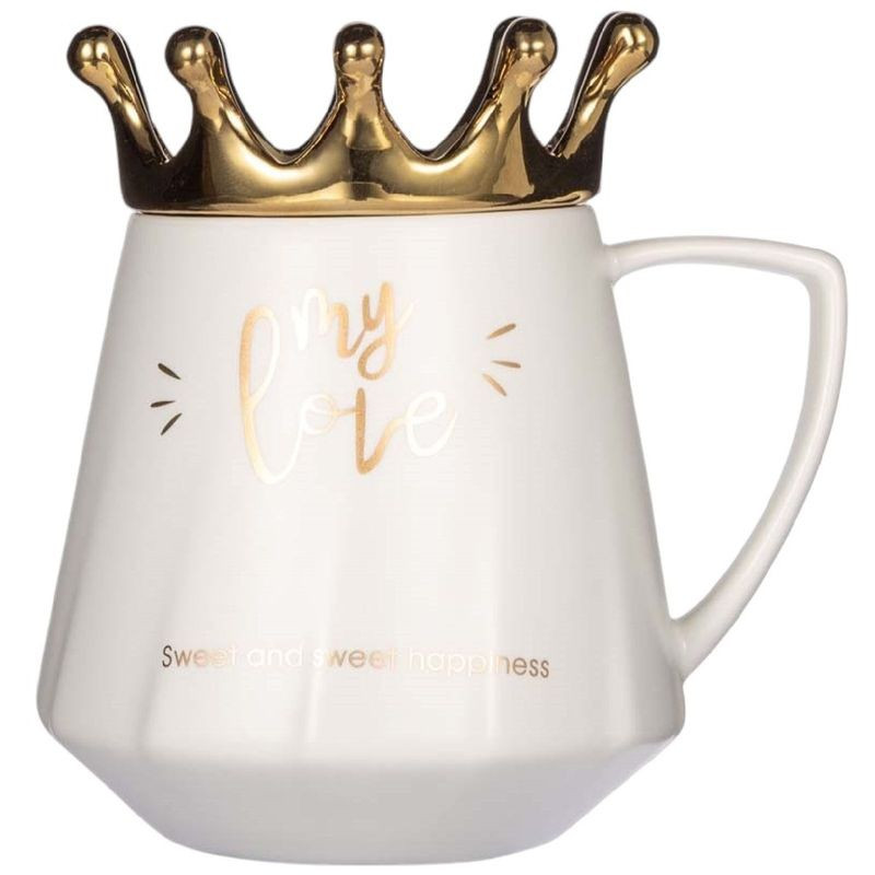 Изображение товара Кружка Modi Корона с крышкой из керамики