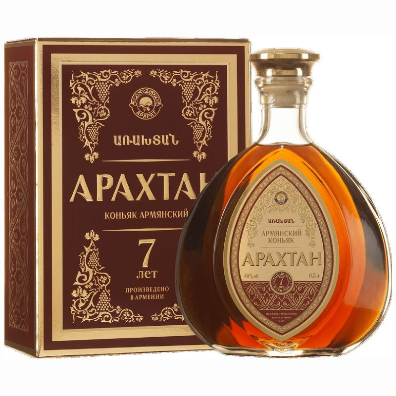 Изображение товара Коньяк Арахтан 7-летний армянский 40% в подарочной упаковке 500мл