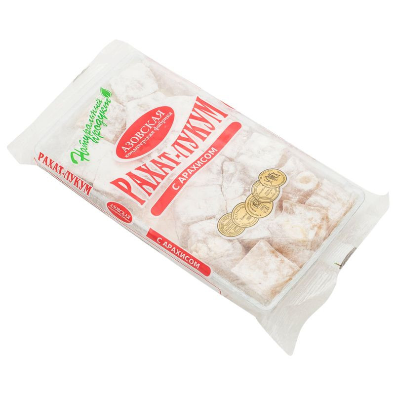 Изображение товара Рахат-лукум Азовская КФ с арахисом 300г натуральное восточное лакомство