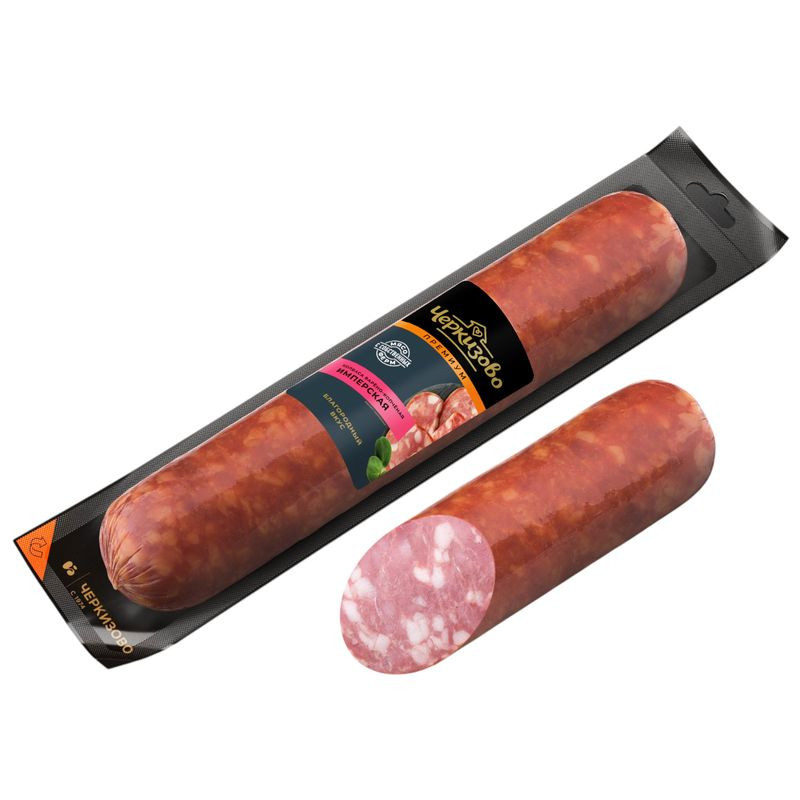 Изображение товара Колбаса варёно-копчёная Черкизово Имперская 100 г с насыщенным вкусом