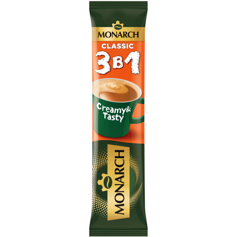 Изображение товара Напиток кофейный Monarch Classic растворимый 3 в 1, 13.5г