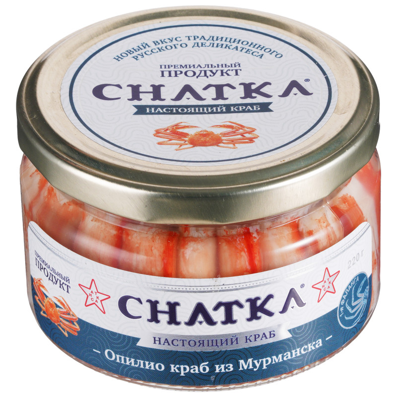 Изображение товара Консервы из мяса краба стригуна-опилио в солевой заливке 220 г
