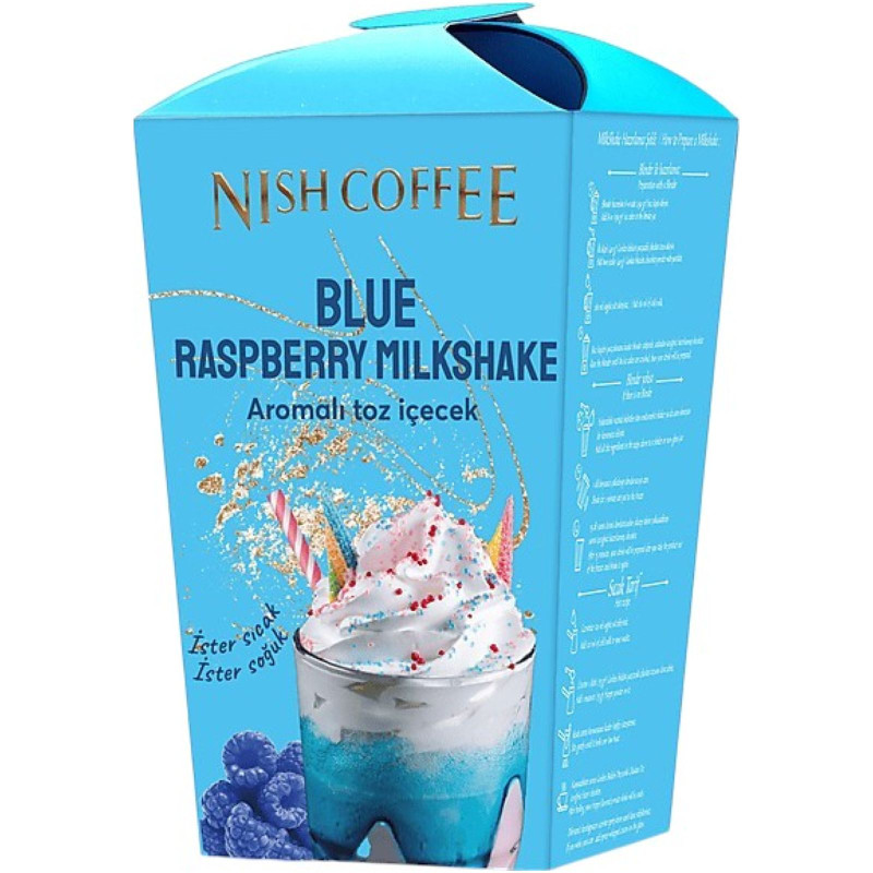Изображение товара Растворимый кофе Nish Coffee Голубая Малина 250г с насыщенным вкусом и ароматом