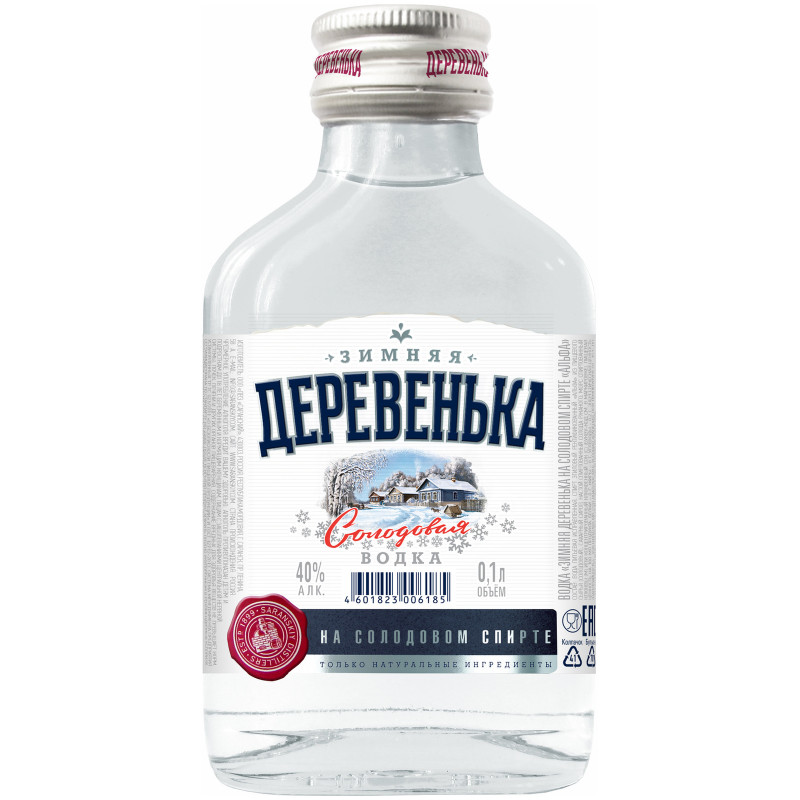 Изображение товара Водка Зимняя Деревенька Солодовая 40%, 100мл