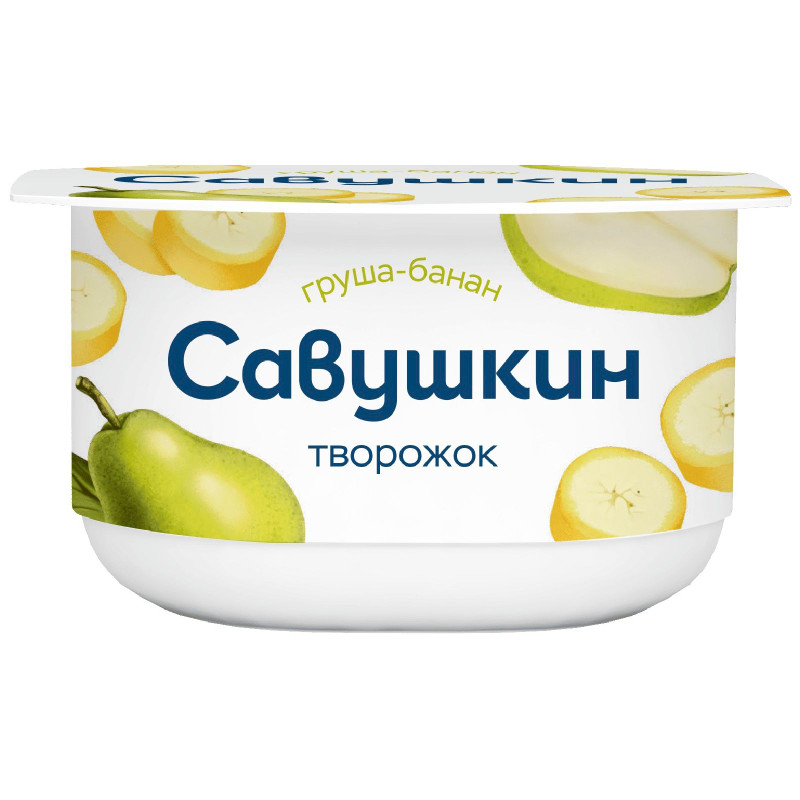 Изображение товара Паста Савушкин творожная груша-банан 3.5%, 120г