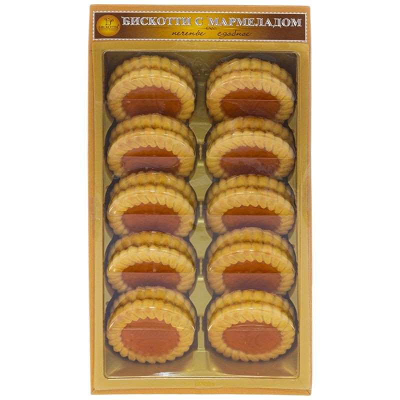 Изображение товара Печенье Бискотти с апельсиновым мармеладом 235г Россия