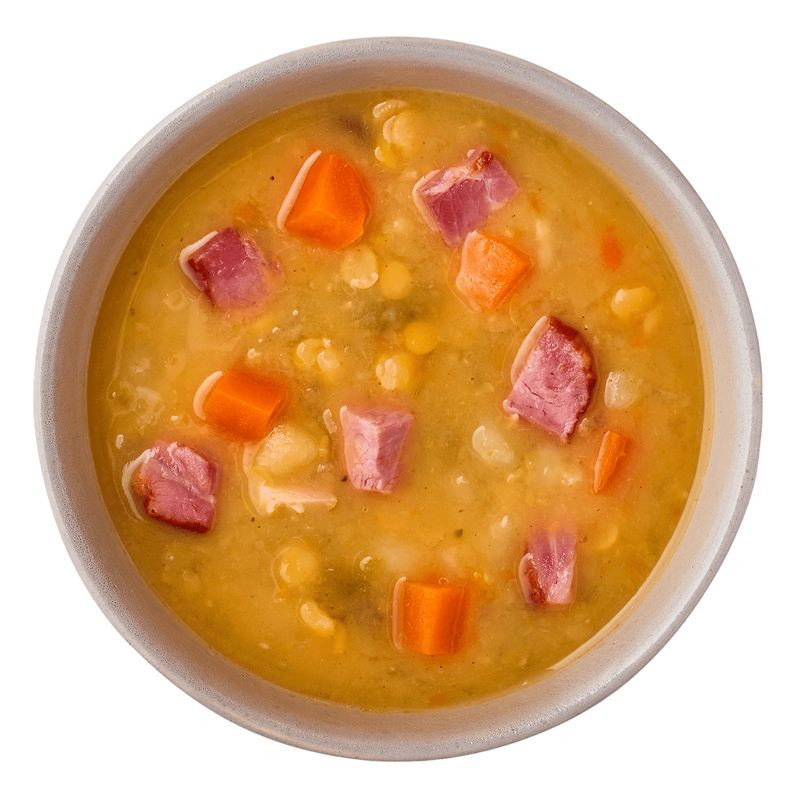 Изображение товара Суп гороховый с копченостями Перекрёсток Select 300г вкусный питательный