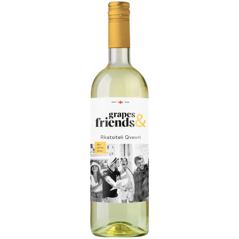 Изображение товара Вино Grapes & Friends Rkatsiteli Qvevri белое сухое 13%, 750мл