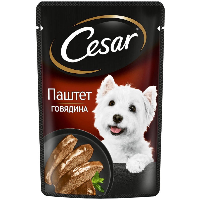 Изображение товара Влажный корм Cesar с говядиной для взрослых собак всех пород, 80г