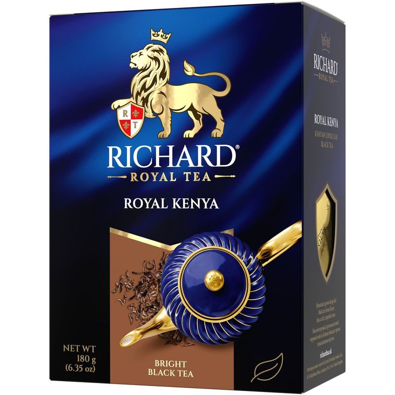 Изображение товара Чай черный крупнолистовой Richard Роял Кения 180 г натуральный вкус и аромат