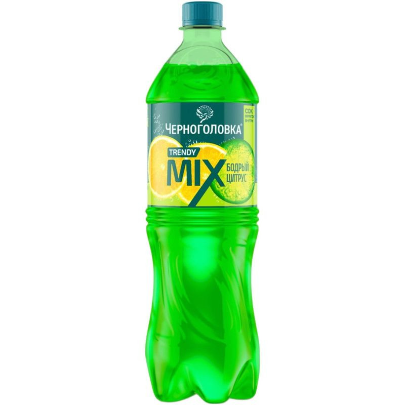 Изображение товара Газированный напиток Черноголовка Лимон-Лайм-Лемонграсс 1л безалкогольный