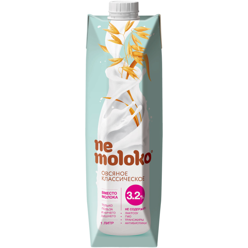 Изображение товара Напиток овсяный Nemoloko классический 3.2%, 1л