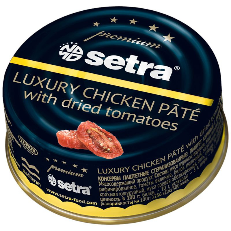 Изображение товара Паштет Setra куриный с вяленными томатами, 100г