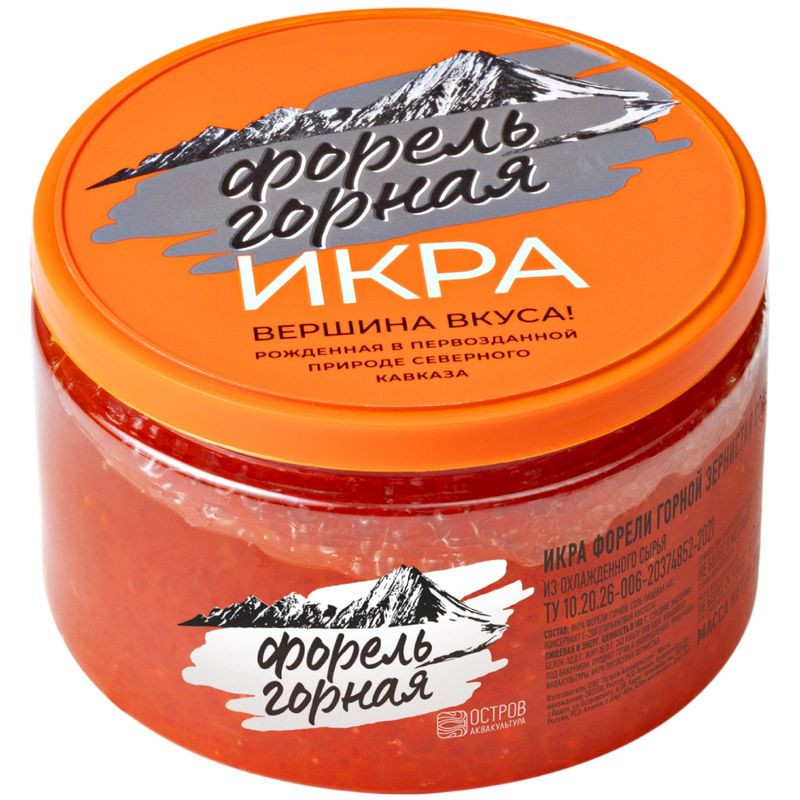 Изображение товара Икра форели Форель Горная зернистая солёная 250г натуральный деликатес