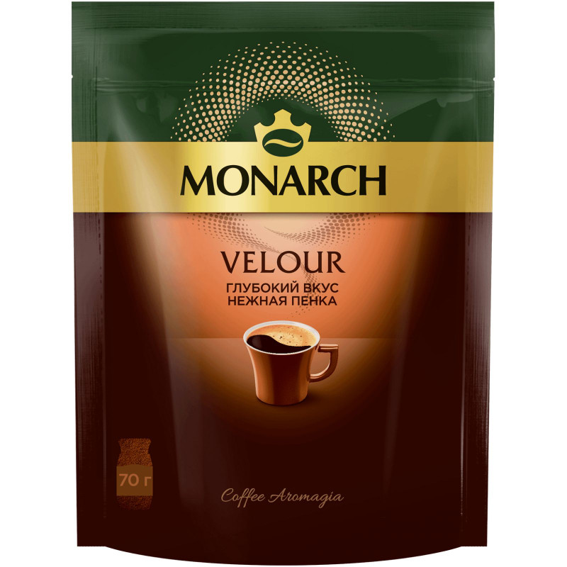 Изображение товара Кофе Monarch Velour натуральный растворимый, 70г