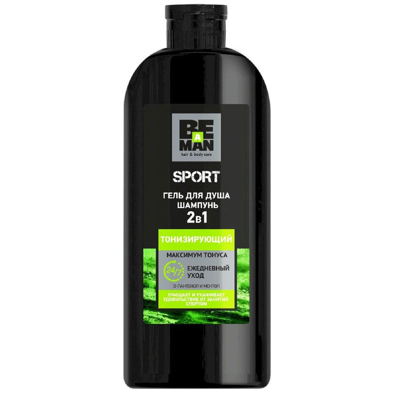 Изображение товара Шампунь и гель для душа Be a Man Sport 2в1 тонизирующий 360 мл для мужчин